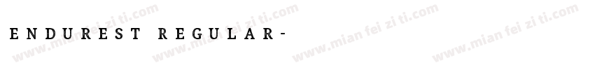 Endurest Regular字体转换